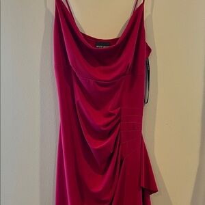 Bisou Bisou Vibrant hot pink Asymmetrical Dress